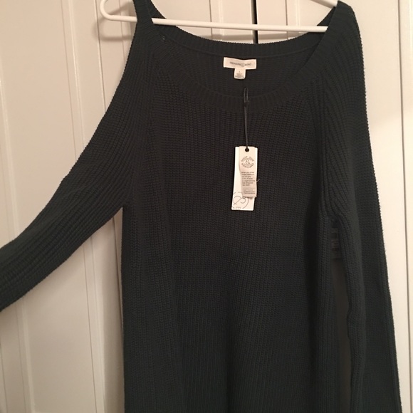 New Treasure&Bond Knit One Shoulder Sweater Green - Picture 3 of 5